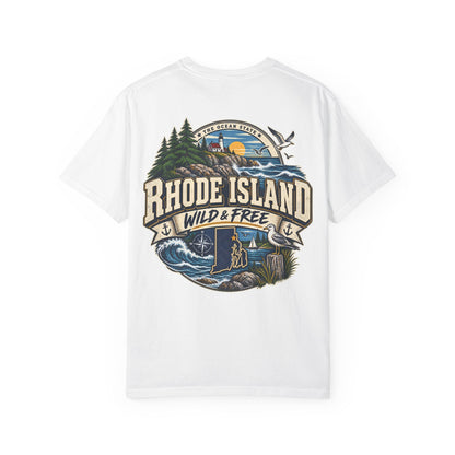 Rhode Island Wild & Free Unisex Comfort Color 1717 Streetwear Graphic Tee