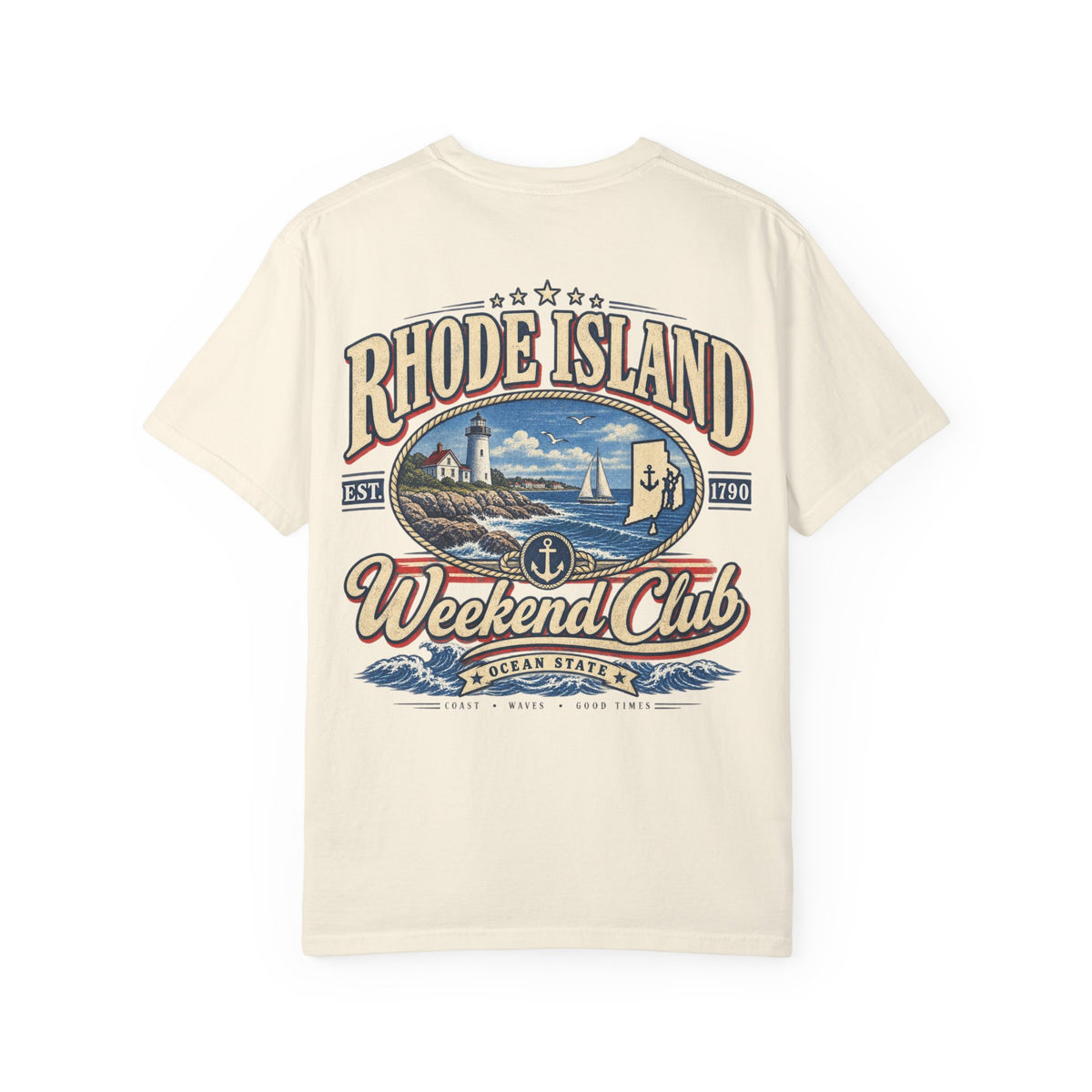 Rhode Island Weekend Club Unisex Comfort Color 1717 Streetwear Graphic Tee