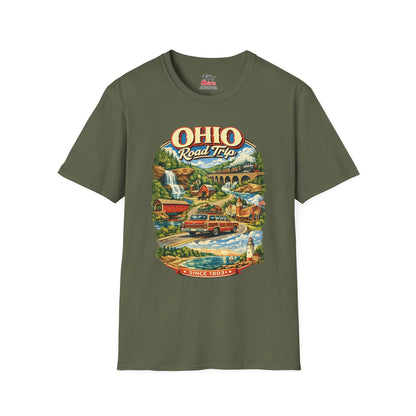 Ohio Road Trip Unisex Softstyle T Shirt State Pride Graphic Tee Collections FS03