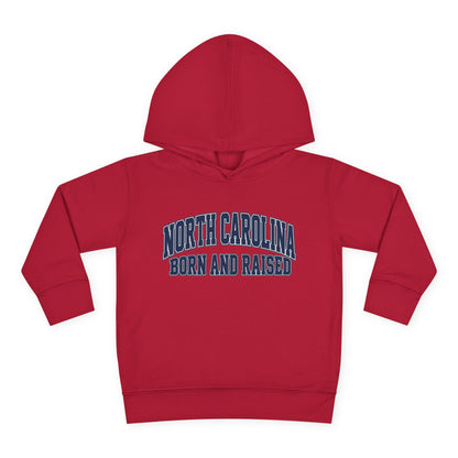 North Carolina Born and Raised Old-School Sportswear Unisex Toddler Pullover Fleece Hoodie