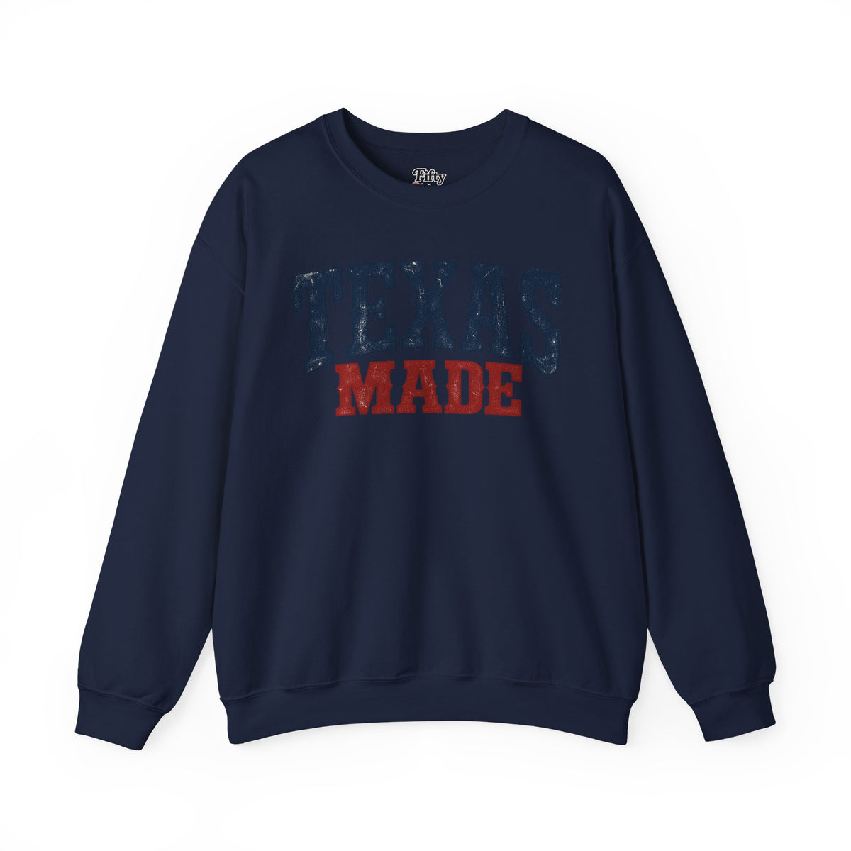 Texas Made Unisex Crewneck Sweatshirt State Name Graphic