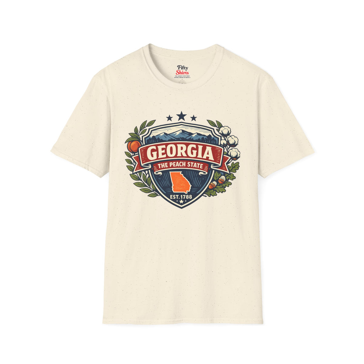Georgia Heritage Badge Unisex Softstyle T Shirt State Pride Graphic Tee Collections FS03