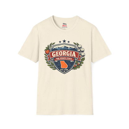 Georgia Heritage Badge Unisex Softstyle T Shirt State Pride Graphic Tee Collections FS03