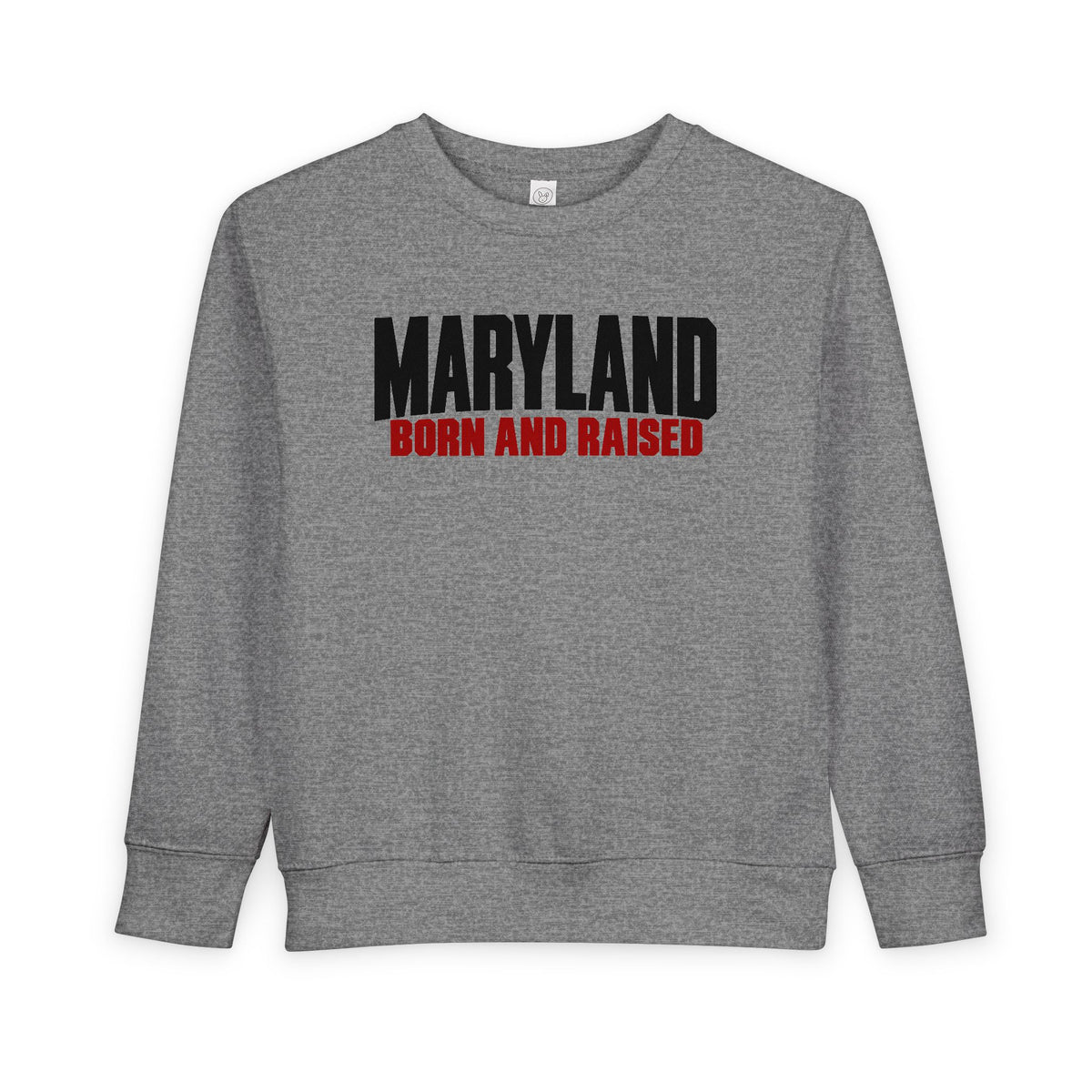 Maryland Born and Raised Modern Unisex Toddler Sweatshirt