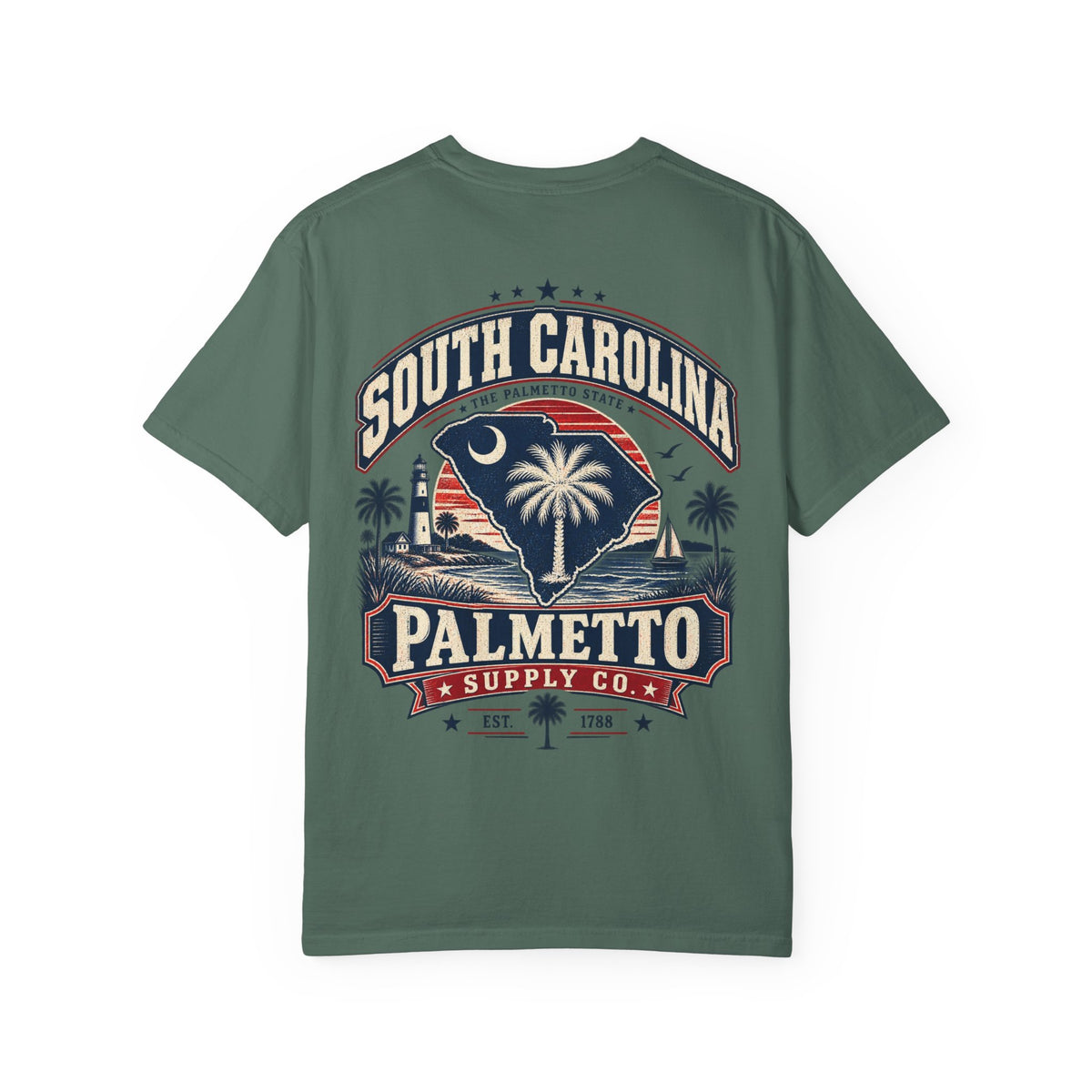 South Carolina Palmetto Supply Co Unisex Comfort Color 1717 Streetwear Graphic Tee