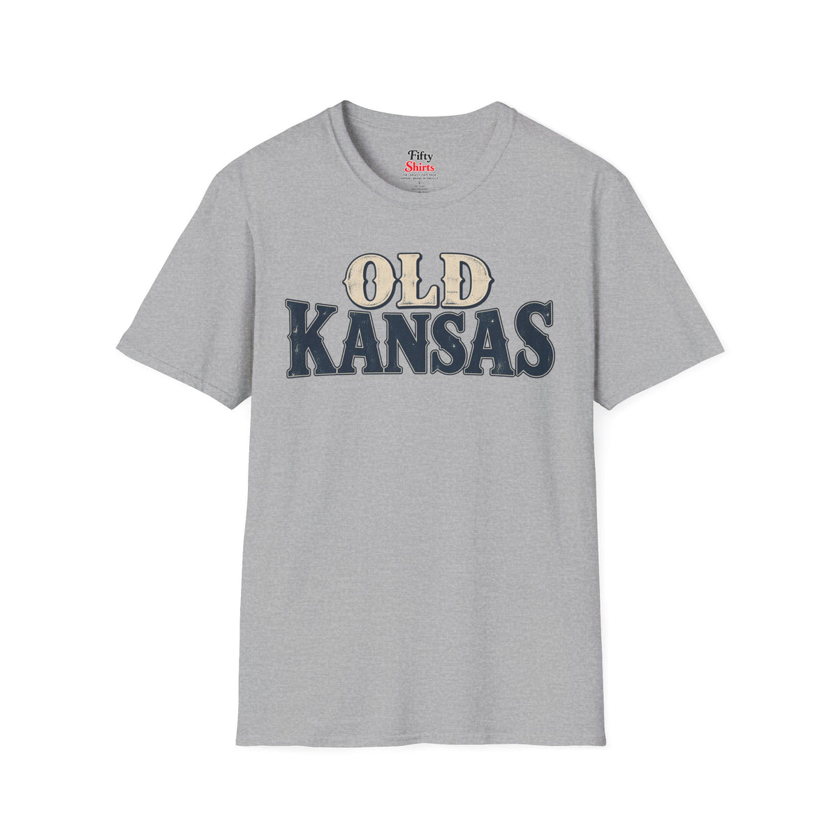 Old Kansas Unisex Softstyle T Shirt State Name Graphic Tee