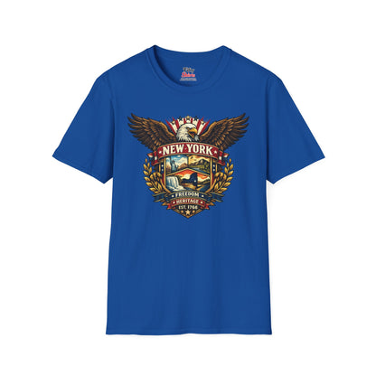 New York American Eagle Unisex Softstyle T Shirt State Pride Graphic Tee Collections FS03