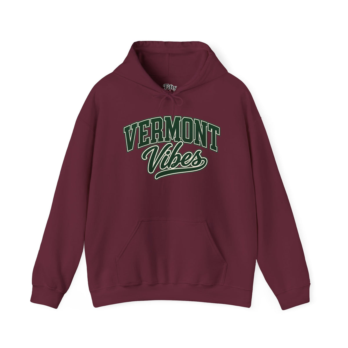 Vermont Vibes Unisex Hoodie State Name Graphic