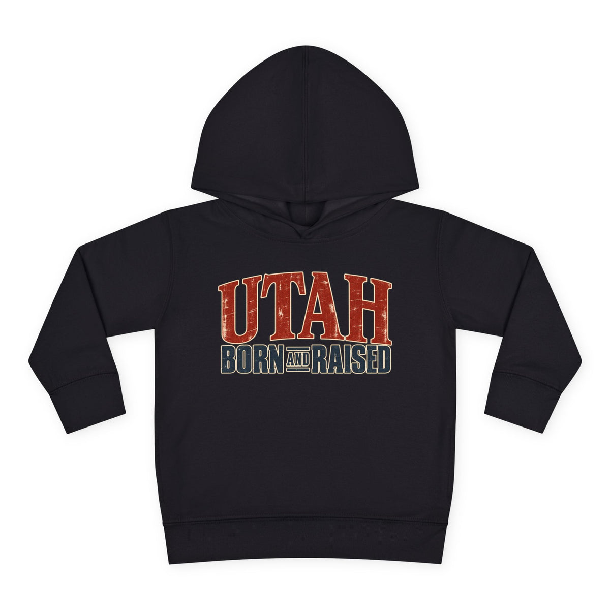 Utah Born and Raised Premium Heritage Unisex Toddler Pullover Fleece Hoodie
