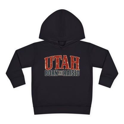 Utah Born and Raised Premium Heritage Unisex Toddler Pullover Fleece Hoodie