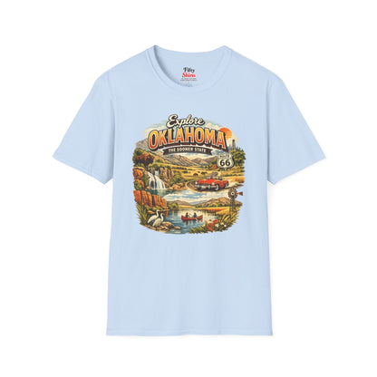 Explore Oklahoma Unisex Softstyle T Shirt State Pride Graphic Tee Collections FS03