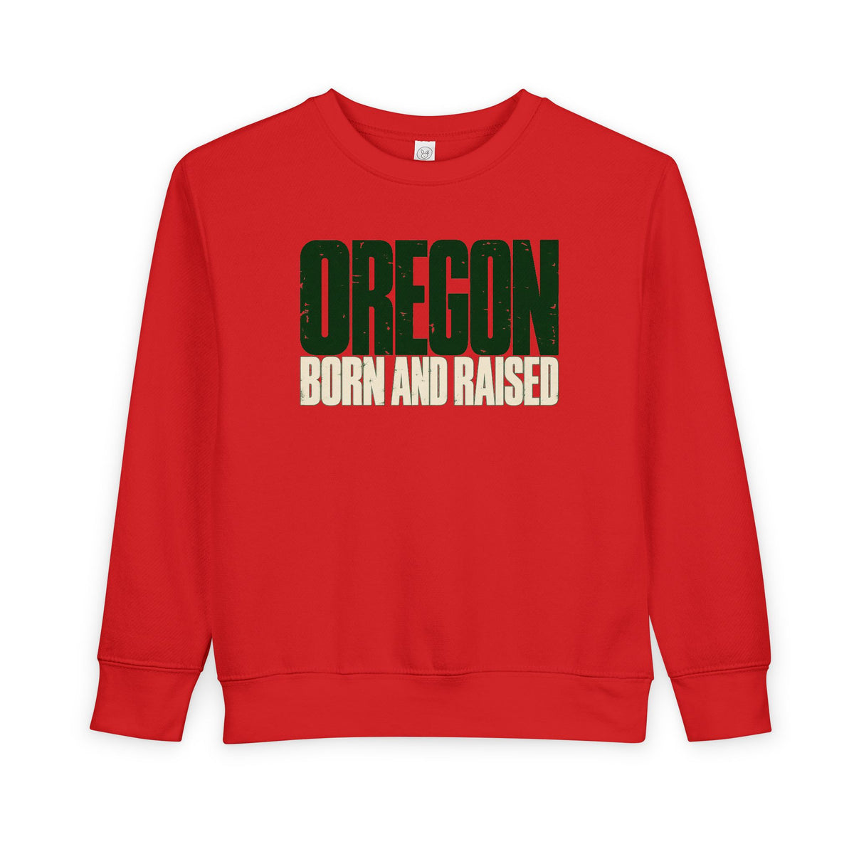 Oregon Born and Raised Streetwear Unisex Toddler Sweatshirt