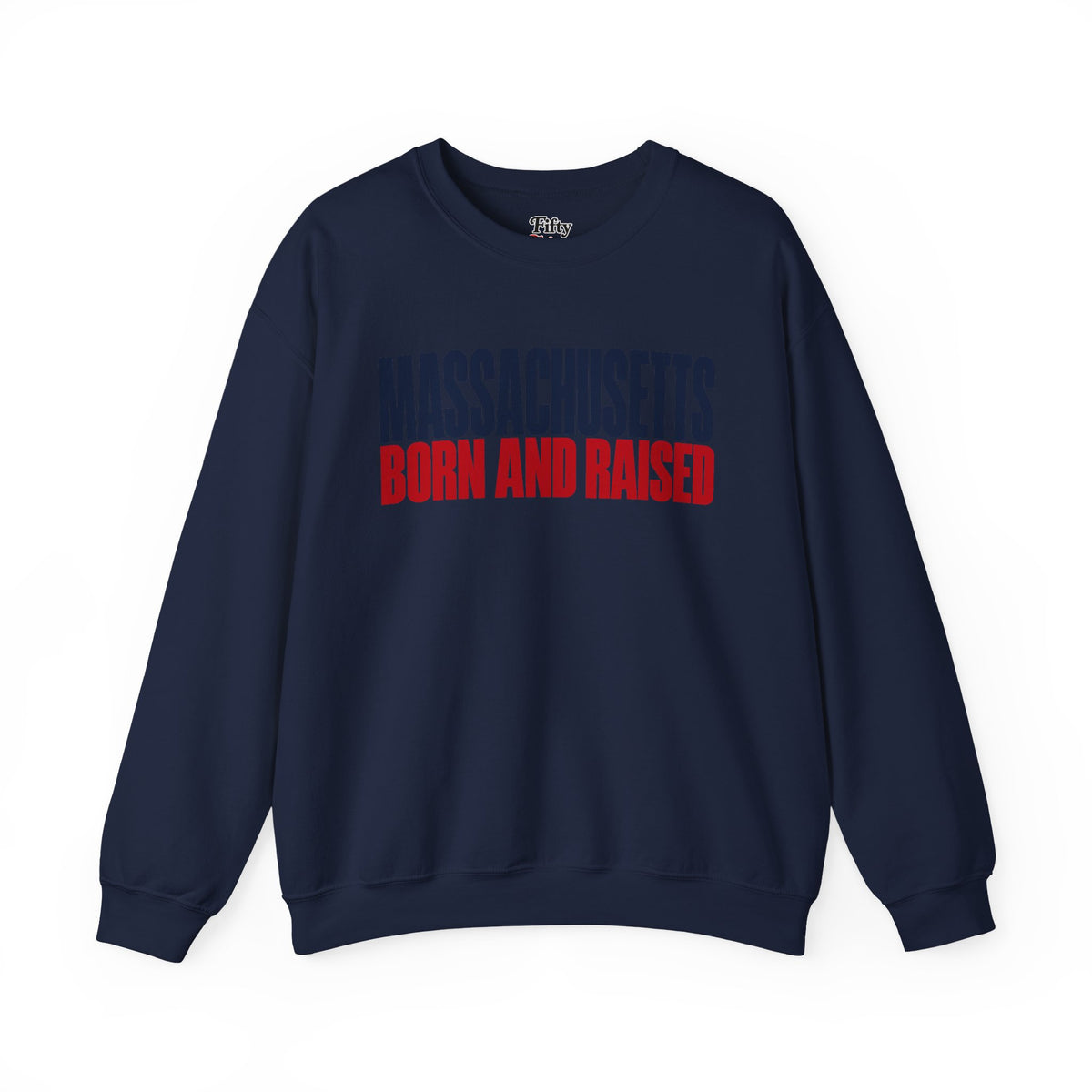 Massachusetts Born and Raised Modern Streetwear Unisex Sweatshirt Graphic
