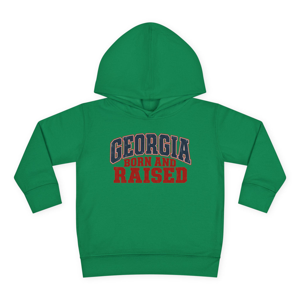 Georgia Born and Raised Rustic Southern Unisex Toddler Pullover Fleece Hoodie