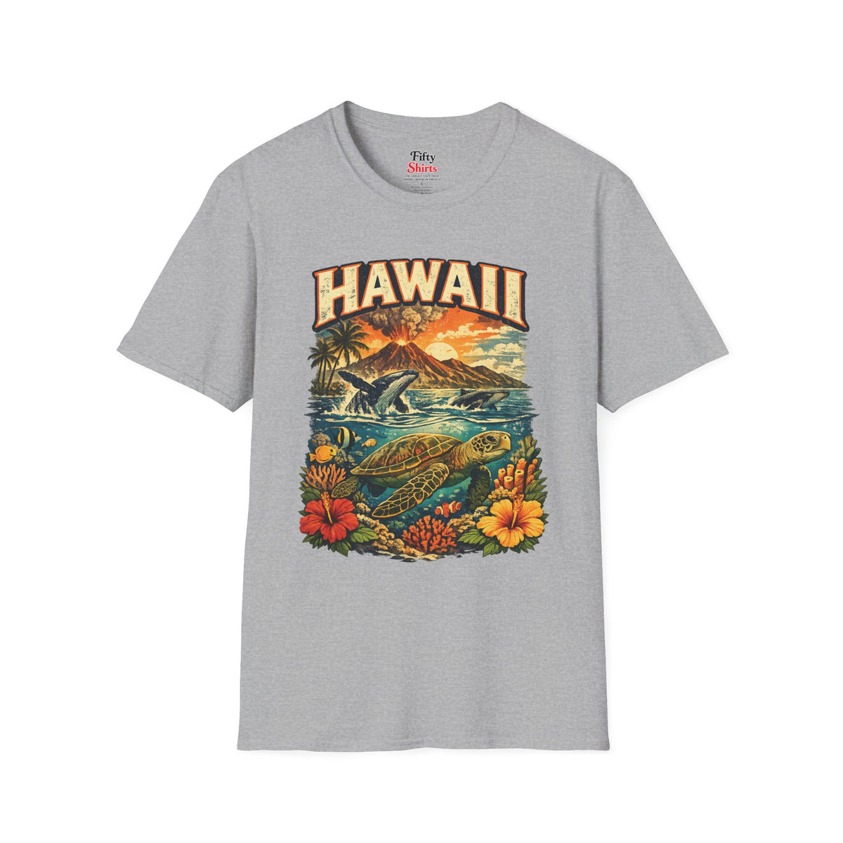 Hawaii Wildlife Unisex Softstyle T Shirt State Pride Graphic Tee Collections FS03