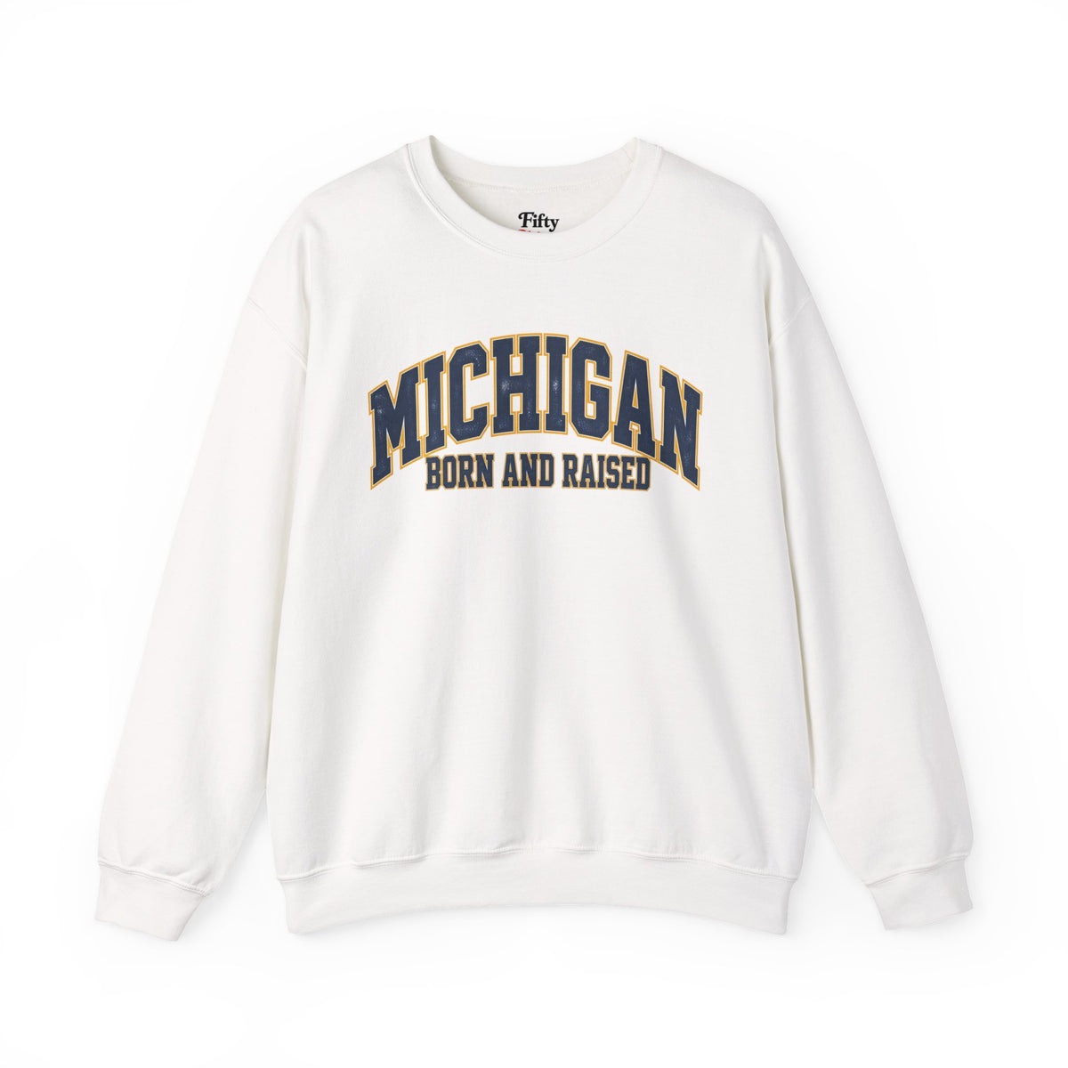 Michigan Born and Raised Old-School Athletic Unisex Sweatshirt Graphic