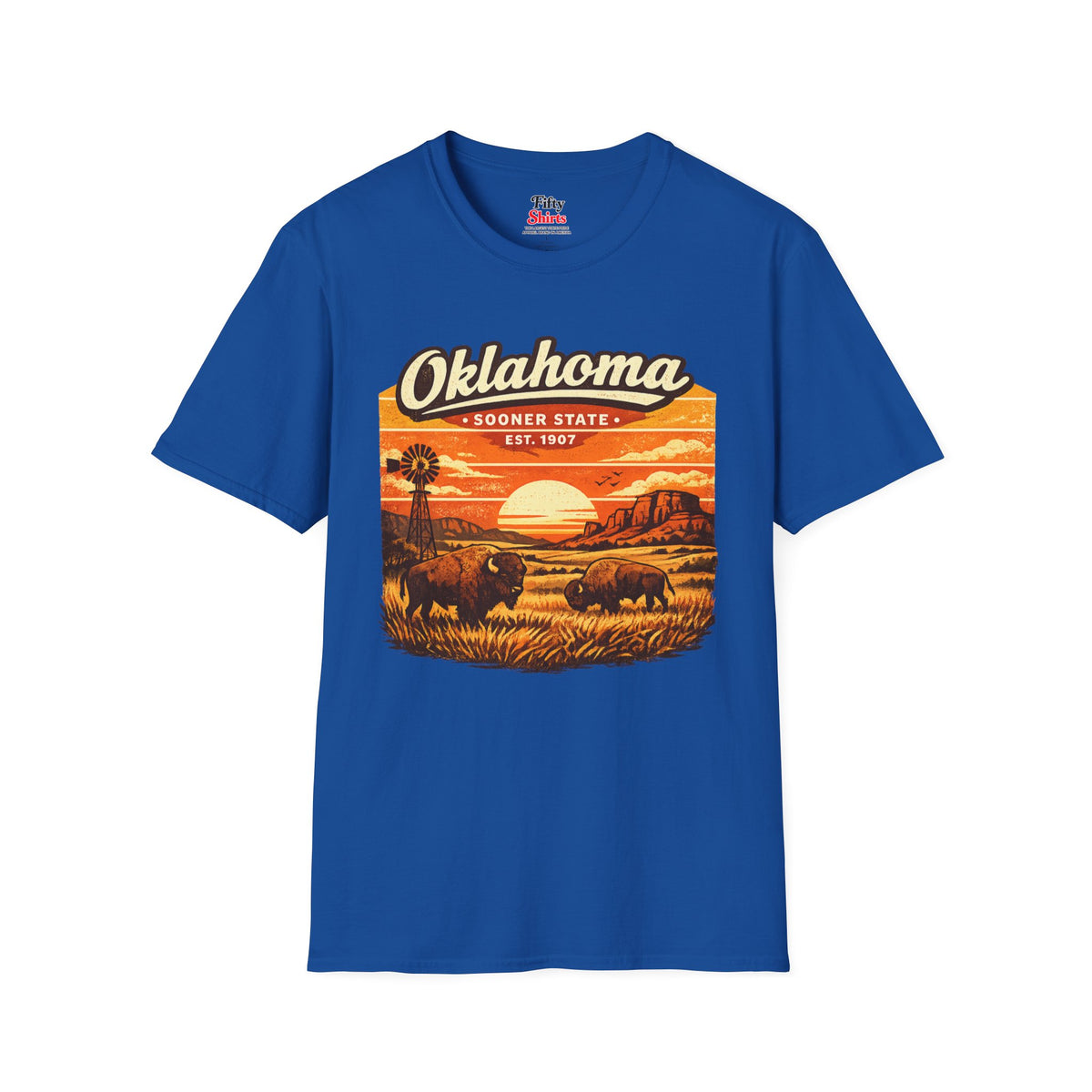 Oklahoma Prairie Sunset Unisex Softstyle T Shirt State Pride Graphic Tee Collections FS03