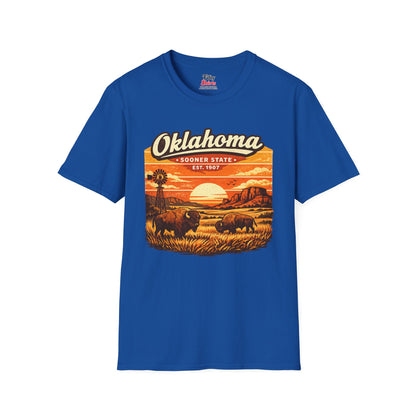 Oklahoma Prairie Sunset Unisex Softstyle T Shirt State Pride Graphic Tee Collections FS03