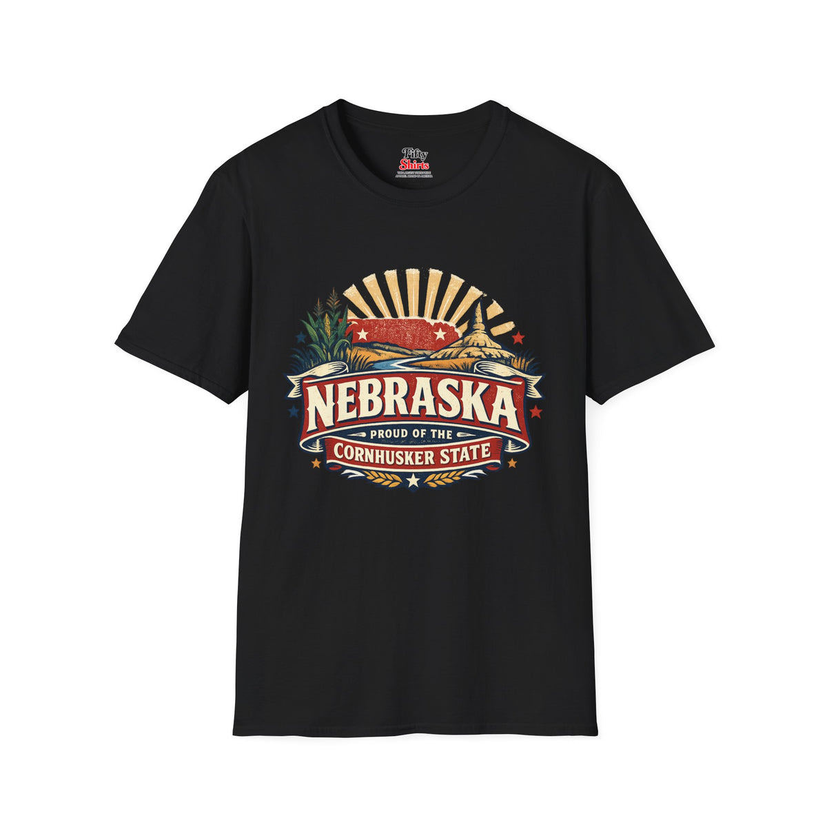 Nebraska State Pride Unisex Softstyle T Shirt State Pride Graphic Tee Collections FS03