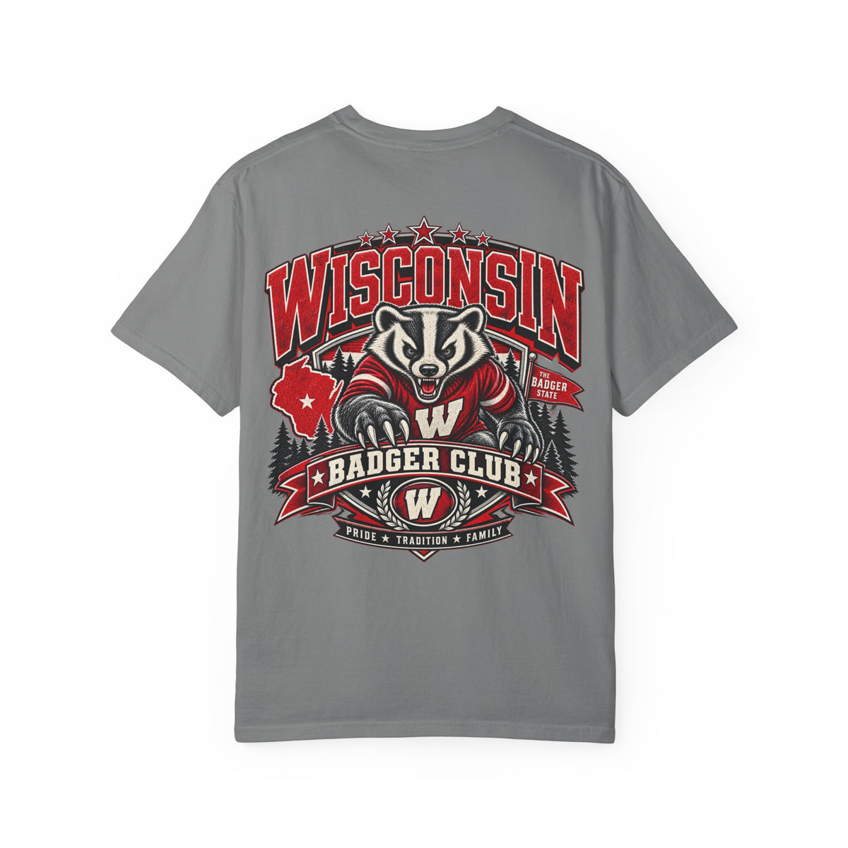 Wisconsin Badger Club Unisex Comfort Color 1717 Streetwear Graphic Tee