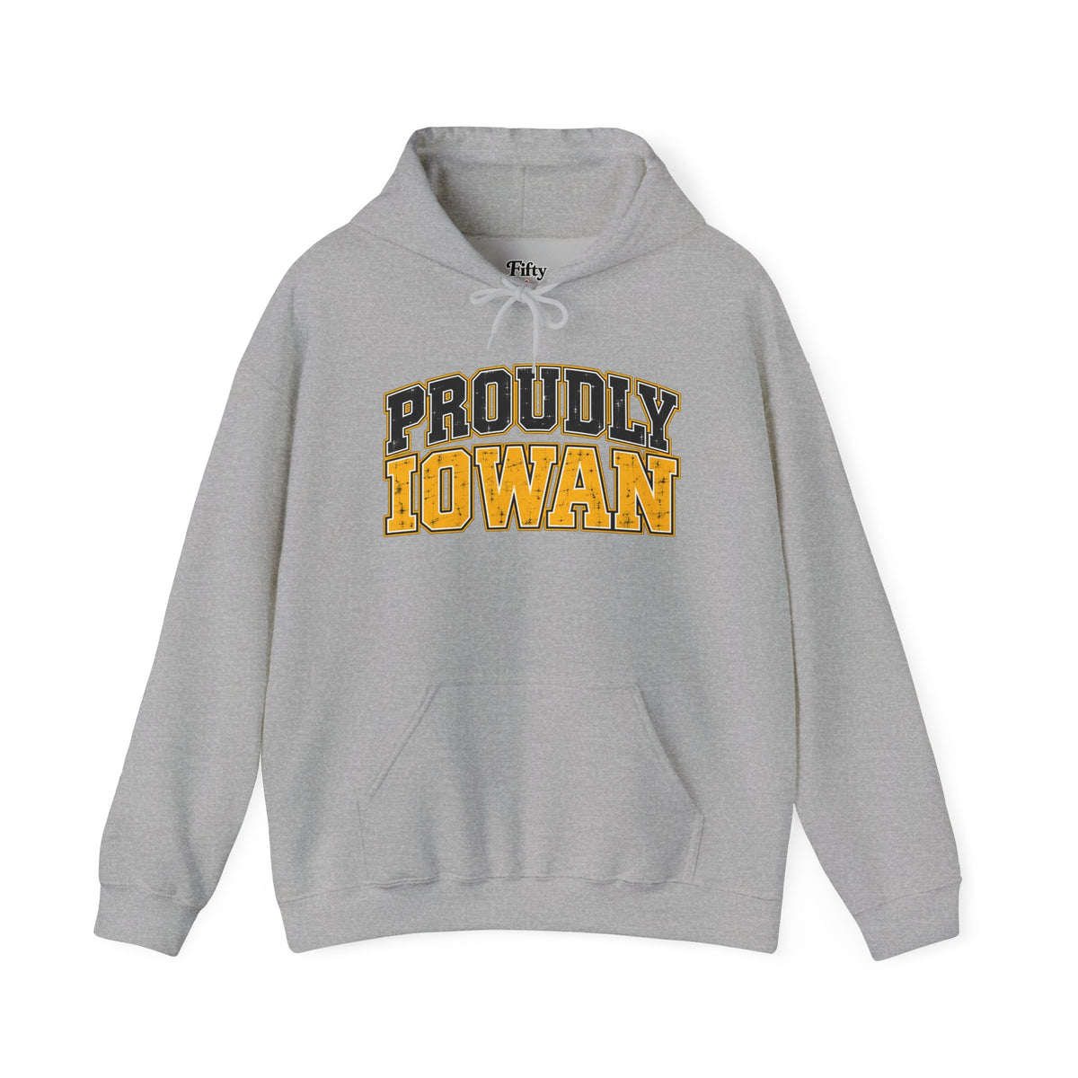Proudly Iowan Iowa Unisex Hoodie State Name Graphic