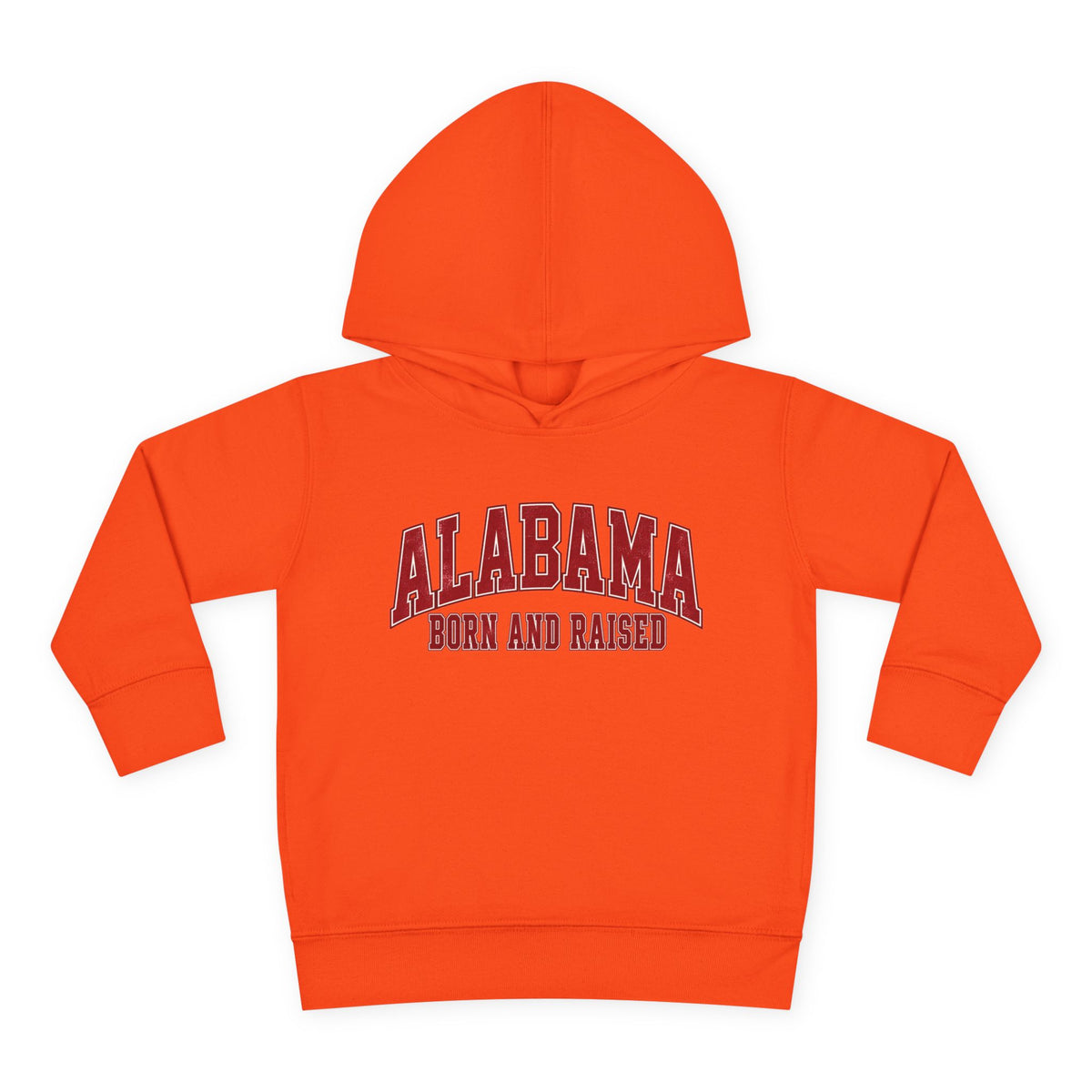 Alabama Born and Raised Collegiate Classic Unisex Toddler Pullover Fleece Hoodie