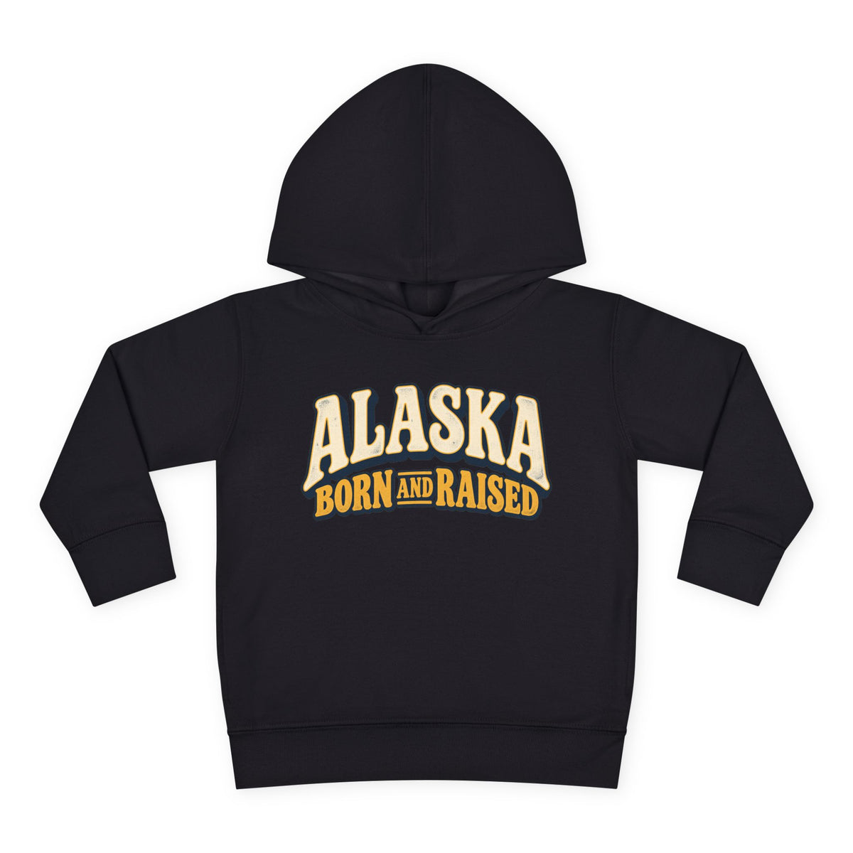 Alaska Born and Raised Retro 1970s Alaska Unisex Toddler Pullover Fleece Hoodie