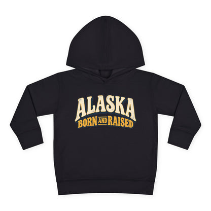 Alaska Born and Raised Retro 1970s Alaska Unisex Toddler Pullover Fleece Hoodie