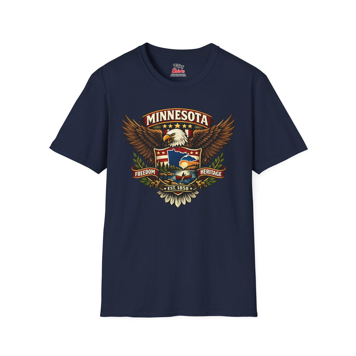 Minnesota Americana Eagle Unisex Softstyle T Shirt State Pride Graphic Tee Collections FS03