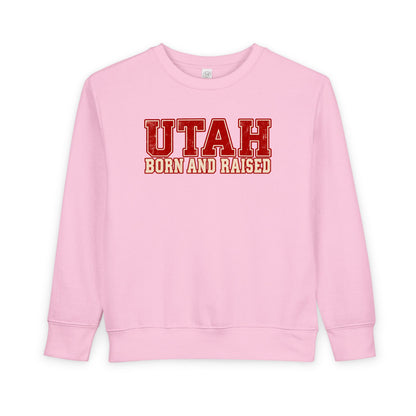 Utah Born and Raised Vintage Athletic Unisex Toddler Sweatshirt