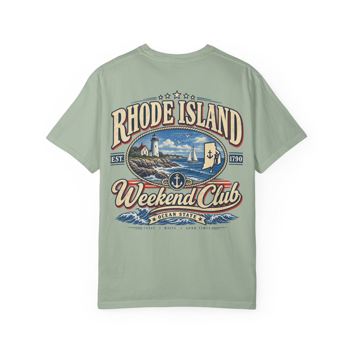 Rhode Island Weekend Club Unisex Comfort Color 1717 Streetwear Graphic Tee