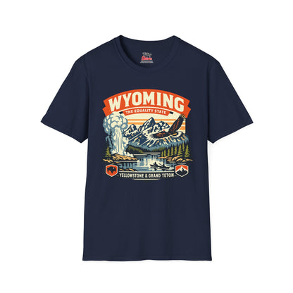 Wyoming Equality State Adventure Unisex Softstyle T Shirt State Pride Graphic Tee Collections FS03