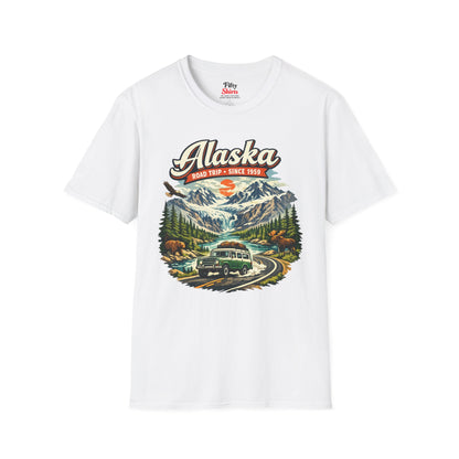 Alaska Wilderness Road Trip Unisex Softstyle T Shirt State Pride Graphic Tee Collections FS03