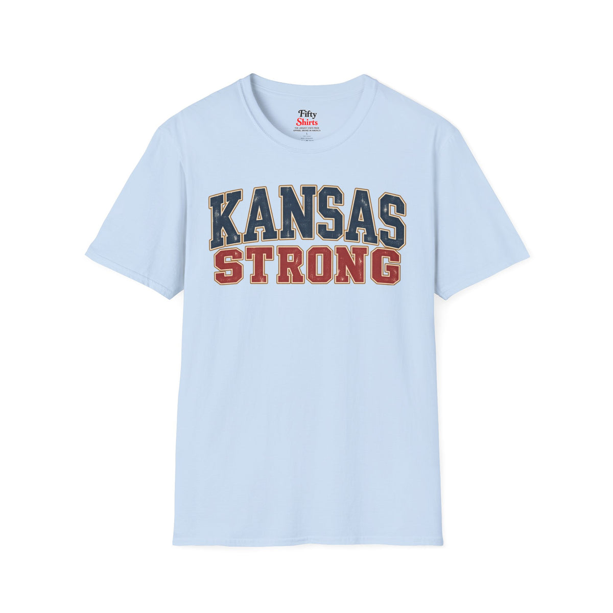 Kansas Strong Unisex Softstyle T Shirt State Name Graphic Tee