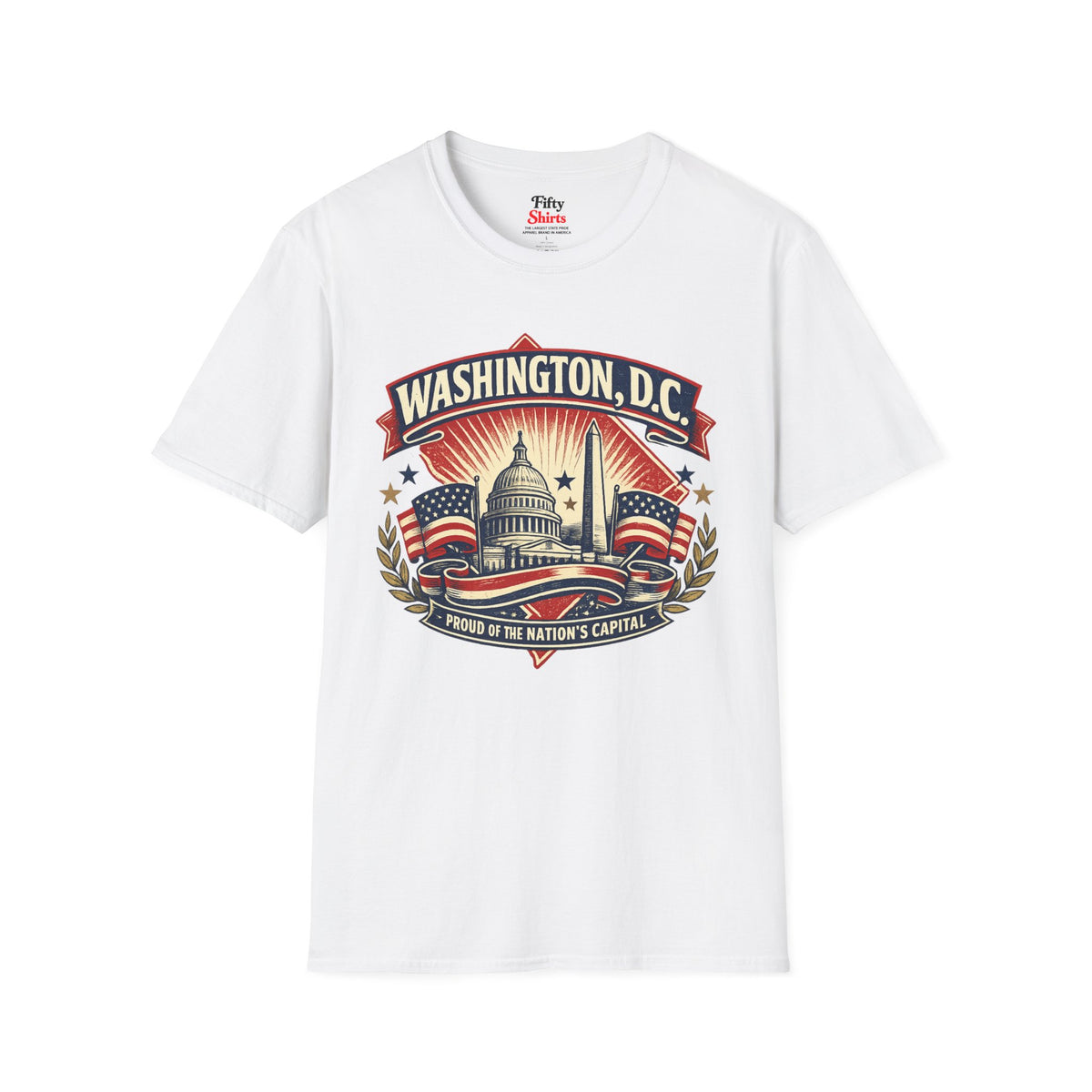 Washington D.C. State Pride Unisex Softstyle T Shirt State Pride Graphic Tee Collections FS03