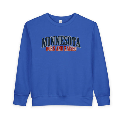 Minnesota Born and Raised Luxury Heritage Unisex Toddler Sweatshirt