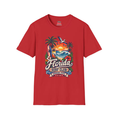 Florida Surf Club Unisex Softstyle T Shirt State Pride Graphic Tee Collections FS03