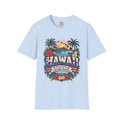 Hawaii State Pride Unisex Softstyle T Shirt State Pride Graphic Tee Collections FS03