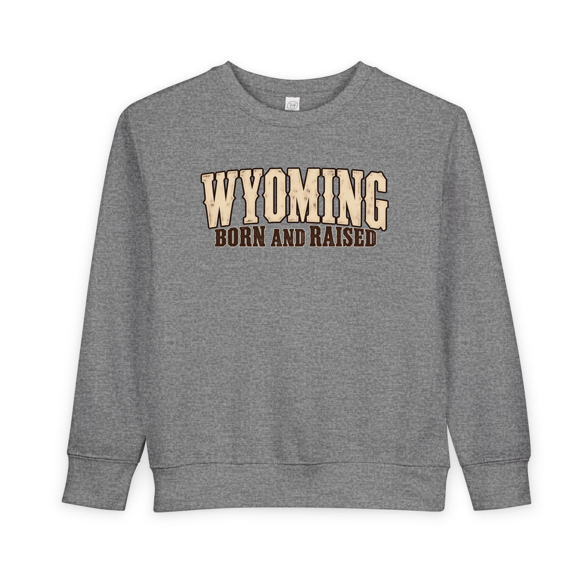 Wyoming Born and Raised Classic Western Unisex Toddler Sweatshirt