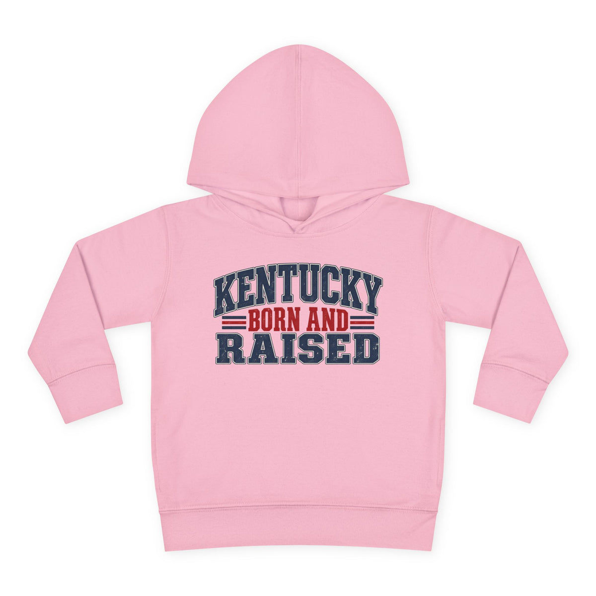 Kentucky Born and Raised Southern Heritage Unisex Toddler Pullover Fleece Hoodie
