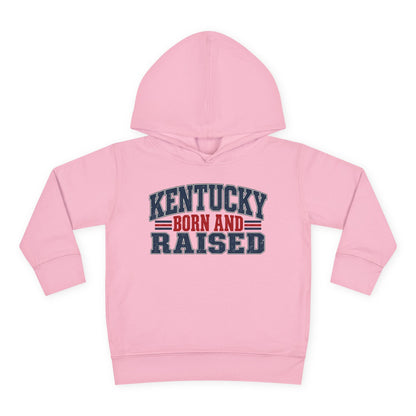 Kentucky Born and Raised Southern Heritage Unisex Toddler Pullover Fleece Hoodie