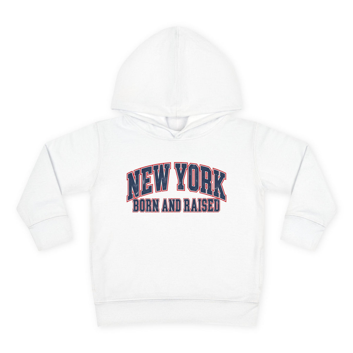 New York Born and Raised Vintage Athletic Heritage Unisex Toddler Pullover Fleece Hoodie Graphic