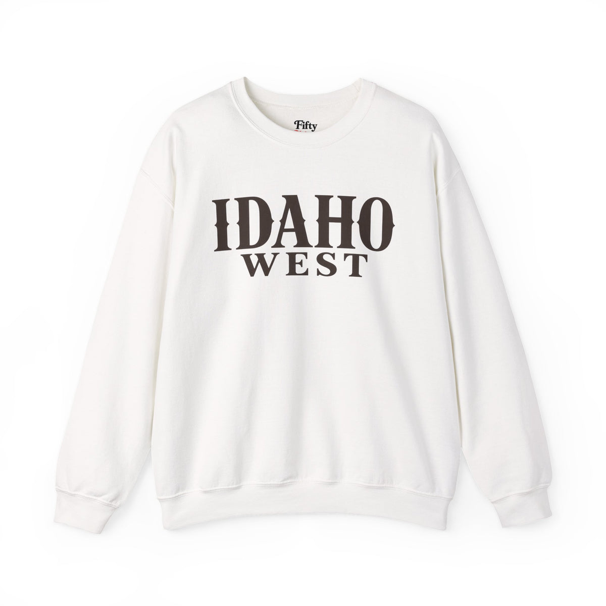 Idaho West Unisex Crewneck Sweatshirt State Name Graphic