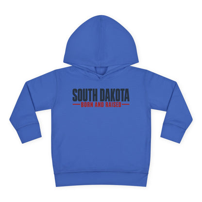 South Dakota Born and Raised Minimal Modern Heritage Unisex Toddler Pullover Fleece Hoodie