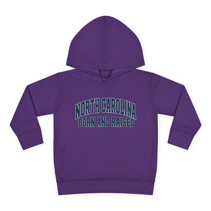 North Carolina Born and Raised Old-School Sportswear Unisex Toddler Pullover Fleece Hoodie