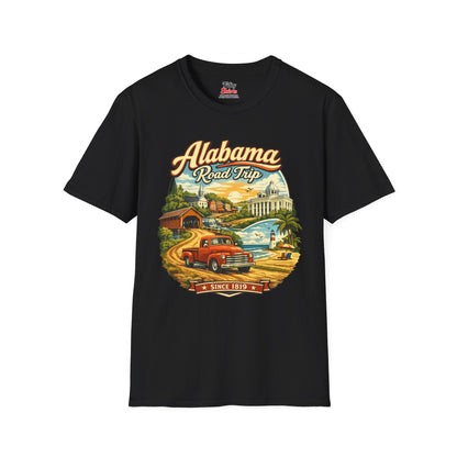 Alabama Road Trip Unisex Softstyle T Shirt State Pride Graphic Tee Collections FS03