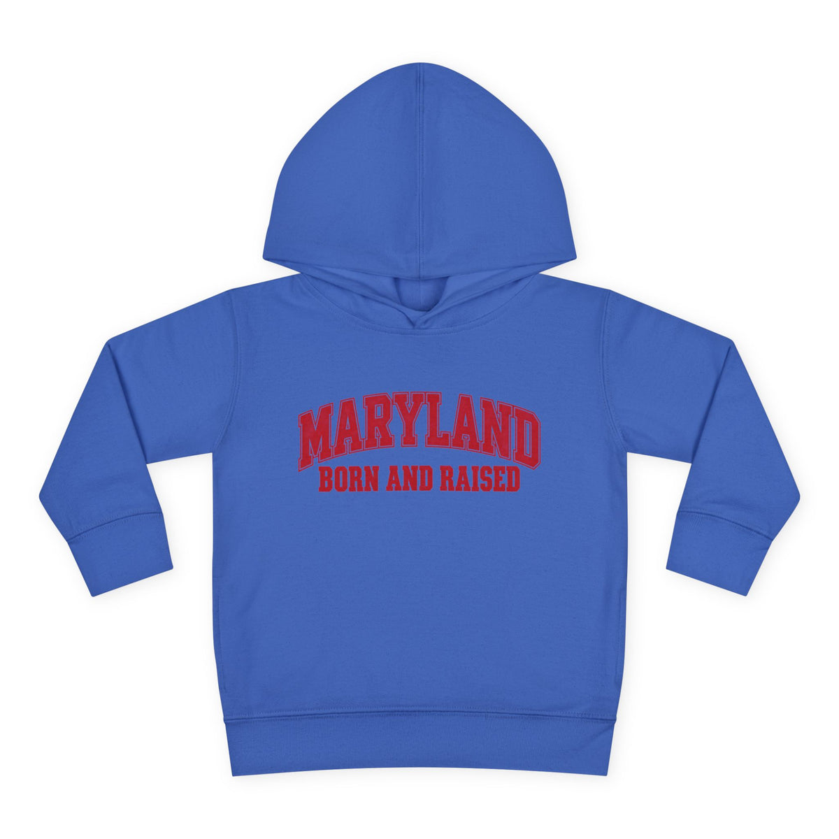 Maryland Born and Raised Classic Collegiate Unisex Toddler Pullover Fleece Hoodie