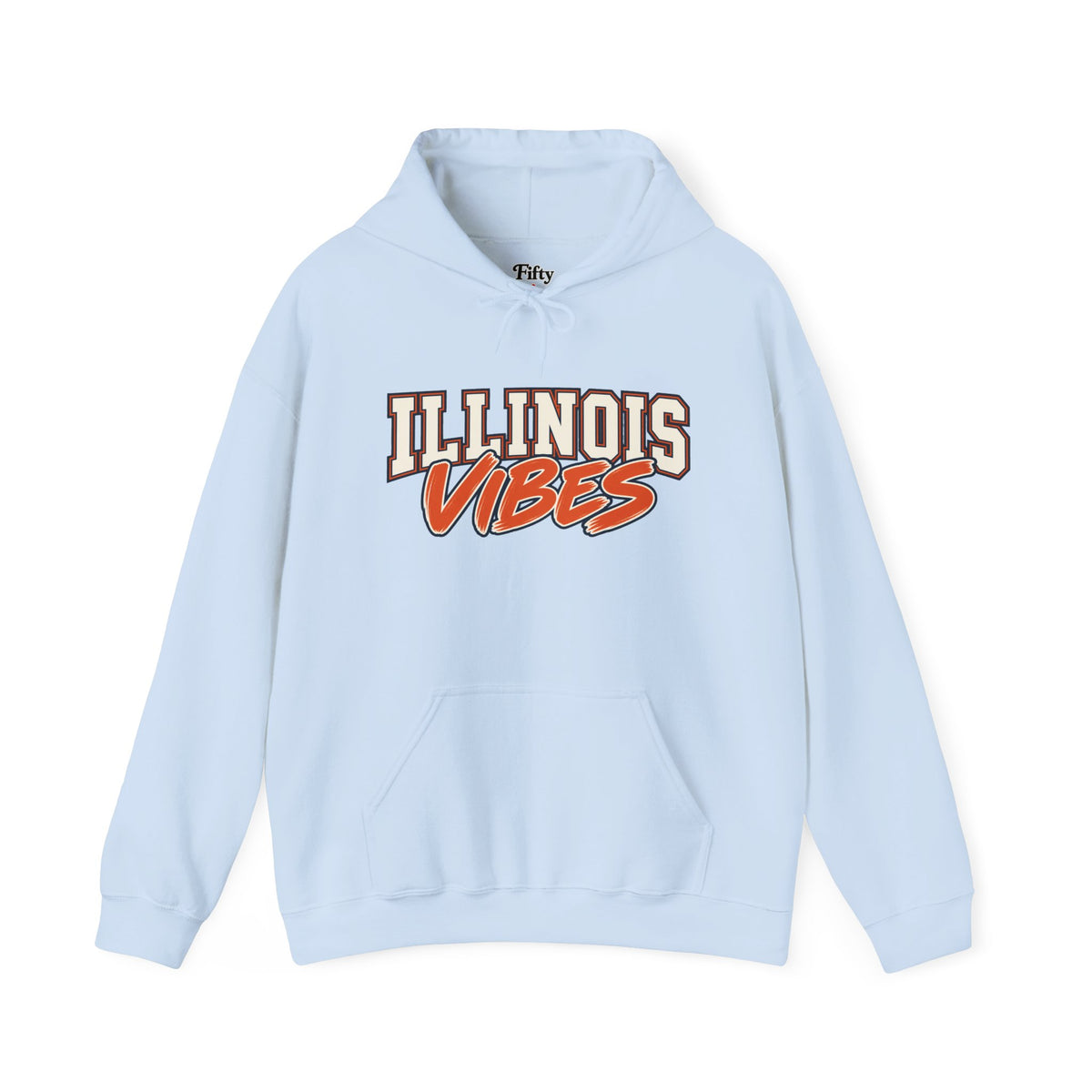 Illinois Vibes Unisex Hoodie State Name Graphic