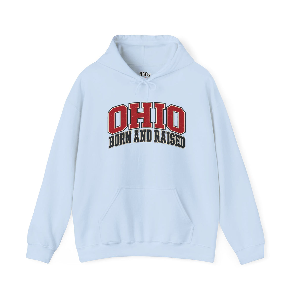 Ohio Born and Raised Old-School Athletic Unisex Hoodie Graphic