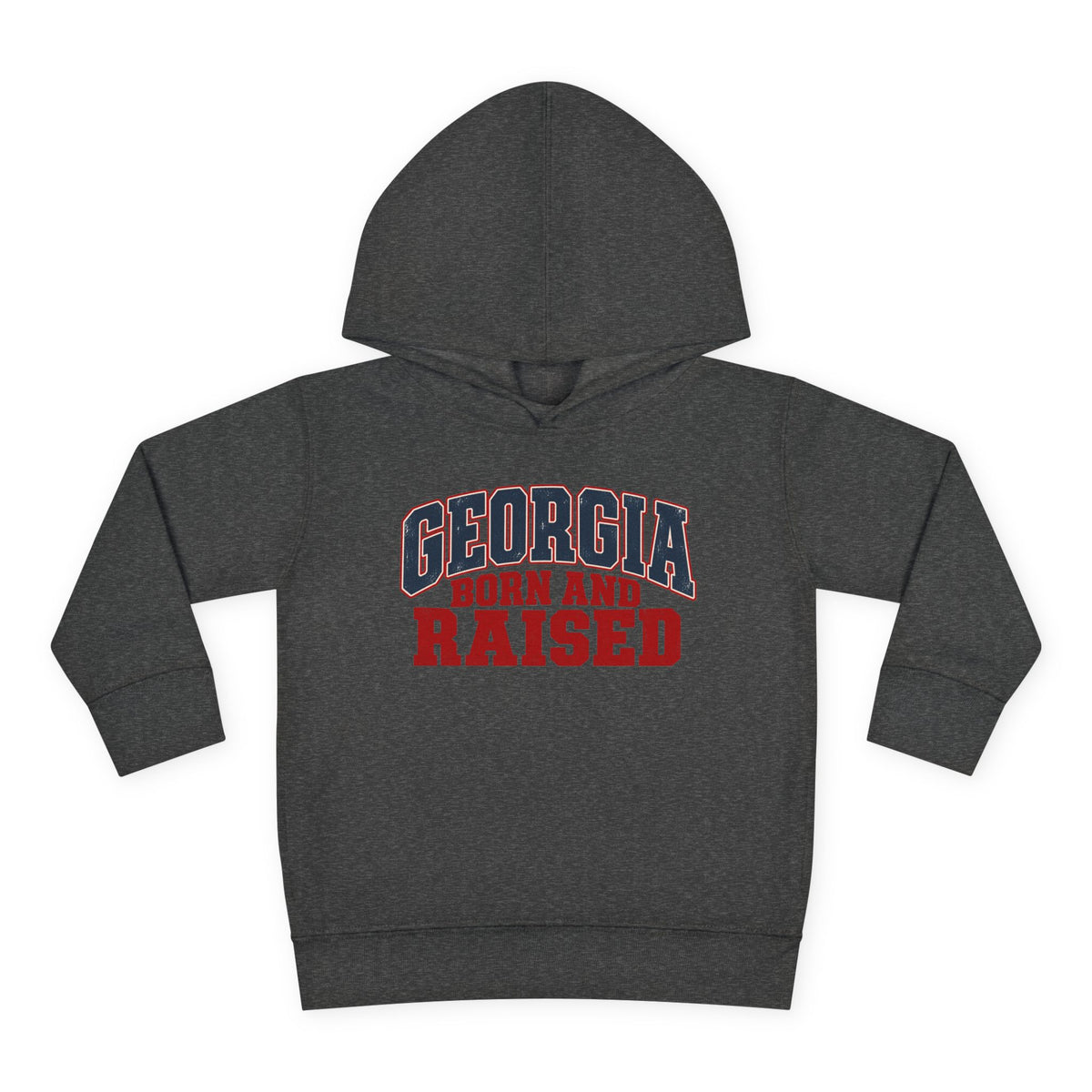 Georgia Born and Raised Rustic Southern Unisex Toddler Pullover Fleece Hoodie